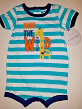 NWT Koala Baby Boys Into the Wild Giraffe Romper 3-6 Mos - £11.24 GBP