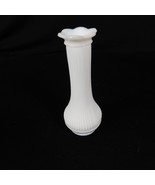VTG 6&quot; Randall Milk Glass Bud Flower Vase Fluted Pattern - $10.83 CAD