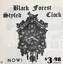 Black Forest Style Clock 1952 Advertisement Home Decor Success Products ... - $19.99