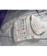 Handmade Baby Cardigan Knitted Button 3-6 Months - $12.48 CAD