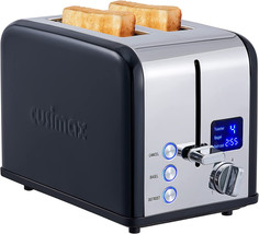 Toaster 2 Slice, Stainless Steel Toaster With Large Led Display, Bread T - £77.53 GBP