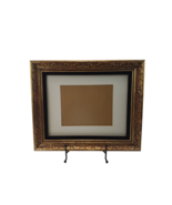 Vintage Gold Ornate Wood Picture Frame Black Velvet Liner w Glass 18&quot;x 1... - £30.54 GBP