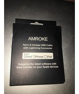 amroke sync charge usb cable made for ipod iphone ipad X000R6TIIX With L... - $21.78