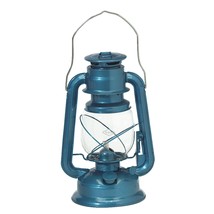 V&amp;O 200-30060 Camper Brass Trim Oil Lantern, Blue - $26.68
