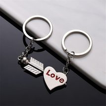 2Pcs/Set Fashion Key Ring Gift Arrow Keychains Couple Love Heart I Love You(Arro - £7.85 GBP