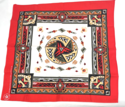 Bandana Native American Southwest Aztec Handkerchief Aztec Biker Red USA... - $20.00