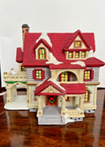 Santa&#39;s Workbench Collection Lighted Porcelain House Clairborne Estate - £15.63 GBP