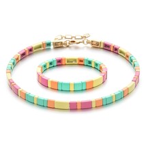 New Lots Handmade Choker Necklace Fashion Tila Bead Bracelet for Women Boho Chok - £24.35 GBP