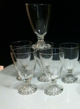 Vintage Anchor Hocking Crystal BOOPIE Berwick 5.5&quot; Water Goblets - Set of 7 - $44.55