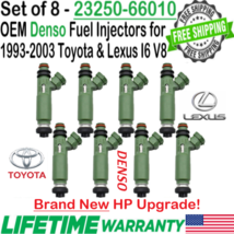 NEW OEM DENSO 8Pcs HP Upgrade Fuel injectors for 1996, 1997 Lexus LX450 4.5L I6 - £427.25 GBP