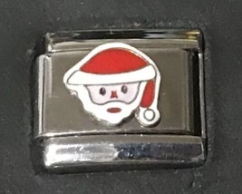Santa Clause Christmas Italian Charm Enamel 9mm Link K37 - £10.66 GBP