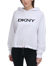 DKNY Womens Graphic Hoodie Color White Size Small - £47.27 GBP
