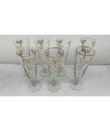 VTG Libby Footed Pilsner Beer Glasses - Set Of 7 - With Some Wear - $28.80 CAD
