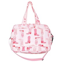 Light Pink Western Cowgirl Boots Weekender Duffle Travel Bag - £46.36 GBP