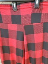 Chic Soul Womens Red Black Check Polyester Casual Elastic Waist Pants Si... - $28.00