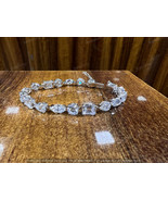 10 Ct Emerald Cut Lab Created Diamond Tennis Bracelet 14K White Gold FN - £110.70 GBP