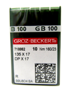 Groz-Beckert #23 Sewing Machine Needles 135 x 17 Round/Sharp Point (100 ... - £23.64 GBP