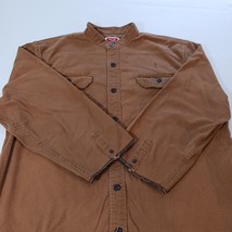 Wrangler Est 1947 Men's Brown Button Up Pockets 3/4 Sleeve Size Large image 11