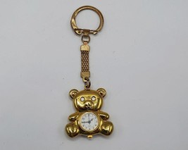 Gold Tone Watch Bear Key Ring - $14.84
