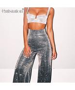 Silver Sparkly Flare Pants - £24.48 GBP