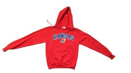 Kansas Jayhawks Champion Embroidered Red  Hoodie Pullover Sz Small - £11.19 GBP