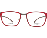 Modo Eyeglasses Frames MODEL 4101 MRED Grey Red Square Full Rim 54-19-145 - $187.21