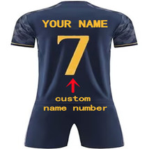 Custom Soccer Royal Madrid Jersey suit Men Kid Any Name Number 2324 Youth navy - £37.27 GBP