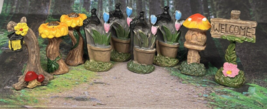 Miniature Fairy &amp; Garden Gnome Accessories 9 Piece Resin Set Dollhouse D... - £9.83 GBP