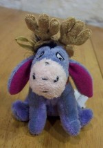 Disney Winnie The Pooh Eeyore As Reindeer Plush Stuffed Animal Toy Ornament - $15.35
