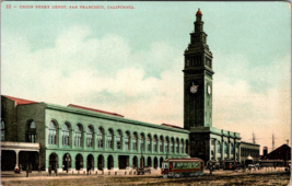 CA San Francisco Union Ferry Depot Vintage Postcard a1 - £17.80 GBP
