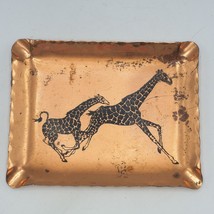 Royal Sable Pure Copper Hand Painted Trinket Tray Zimbabwe - $24.74