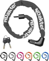 Ndakter Bike Lock: 3 Point 2 Foot High Security Scooter Locks For Electric - £29.29 GBP