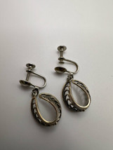 Vintage Screw-back Sterling Silver Earrings by BEAU 3cm - £11.80 GBP