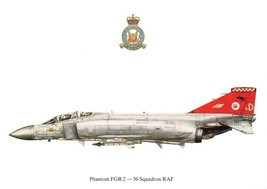 SQUADRON PRINTS POSTCARDS PHANTOM FGR2 RAF MILITARY AIRCRAFT BOMBER AIRP... - £3.93 GBP