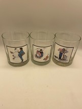 EUC Set of 3 Arby&#39;s Collector Pepsi Norman Rockwell Glasses - $23.76