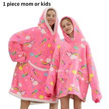 Odies women fleece warm tv blanket with sleeves pocket flannel thick sherpa giant hoody thumb200