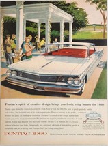1959 Print Ad 1960 Pontiac Bonneville Vista 4-Door Wide-Track Wheels - $19.78