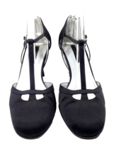 Size 7.5 Women Heels T-Strap Pump Black Round Toe Tango Vintage Inspired... - $27.99