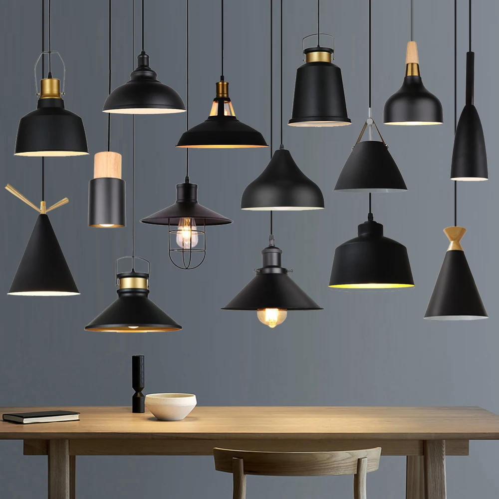 Retro Industrial Pendant Light E27 LED Modern Nordic Restaurant Hanging ... - £15.53 GBP+