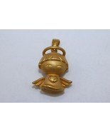 24K Yellow Gold Angel with Halo Pendant Charm - $9,187.62 MXN