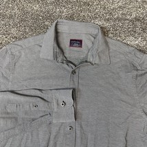 UNTUCKit Shirt Men Medium Button Down Long Sleeve Coolmax Stretch Gray - £16.72 GBP