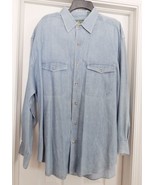 J Forest &amp; Co Denim Shirt L/S Button Front 100% Cotton Wash Men&#39;s Size L... - £18.71 GBP