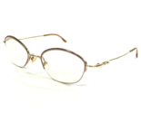 Vintage Christian Dior Eyeglasses Frames Purple Gold Round Half Rim 51-1... - $59.39