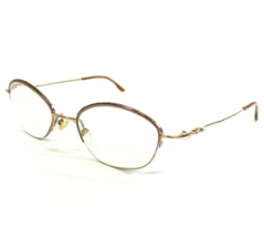 Vintage Christian Dior Eyeglasses Frames Purple Gold Round Half Rim 51-1... - £46.59 GBP