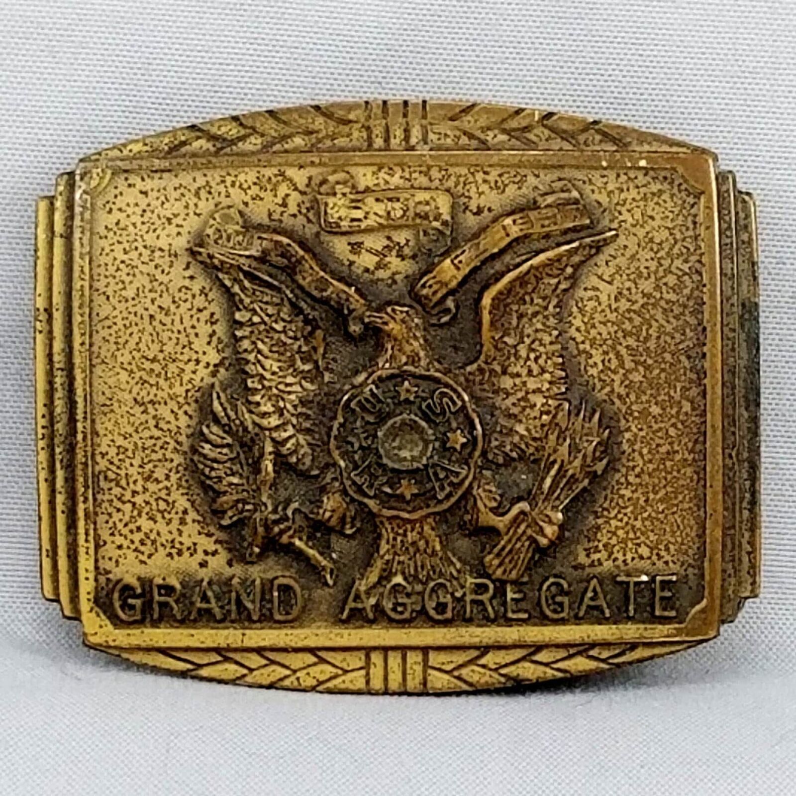 Primary image for Vintage Belt Buckle 5th Grand Aggregate U.S. Revolver Association Robbins Attleb