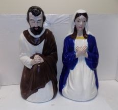 Vintage Empire Blow Mold Christmas Nativity Set 27&quot; Joseph Mary - $78.38