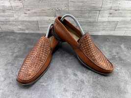 Brassboot Driving Loafers Men 8M Shoes Brown Woven Leather SlipOn Casual... - $656.18 MXN