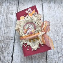 Owl junk journal handmade Fall junk book for sale complete thick autumn  - £399.67 GBP