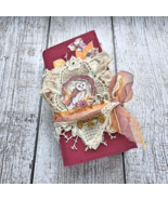 Owl junk journal handmade Fall junk book for sale complete thick autumn  - $500.00