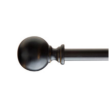 Style Selections 28-in to 48-in Aged Bronze Steel Single Curtain Rod - $28.37
